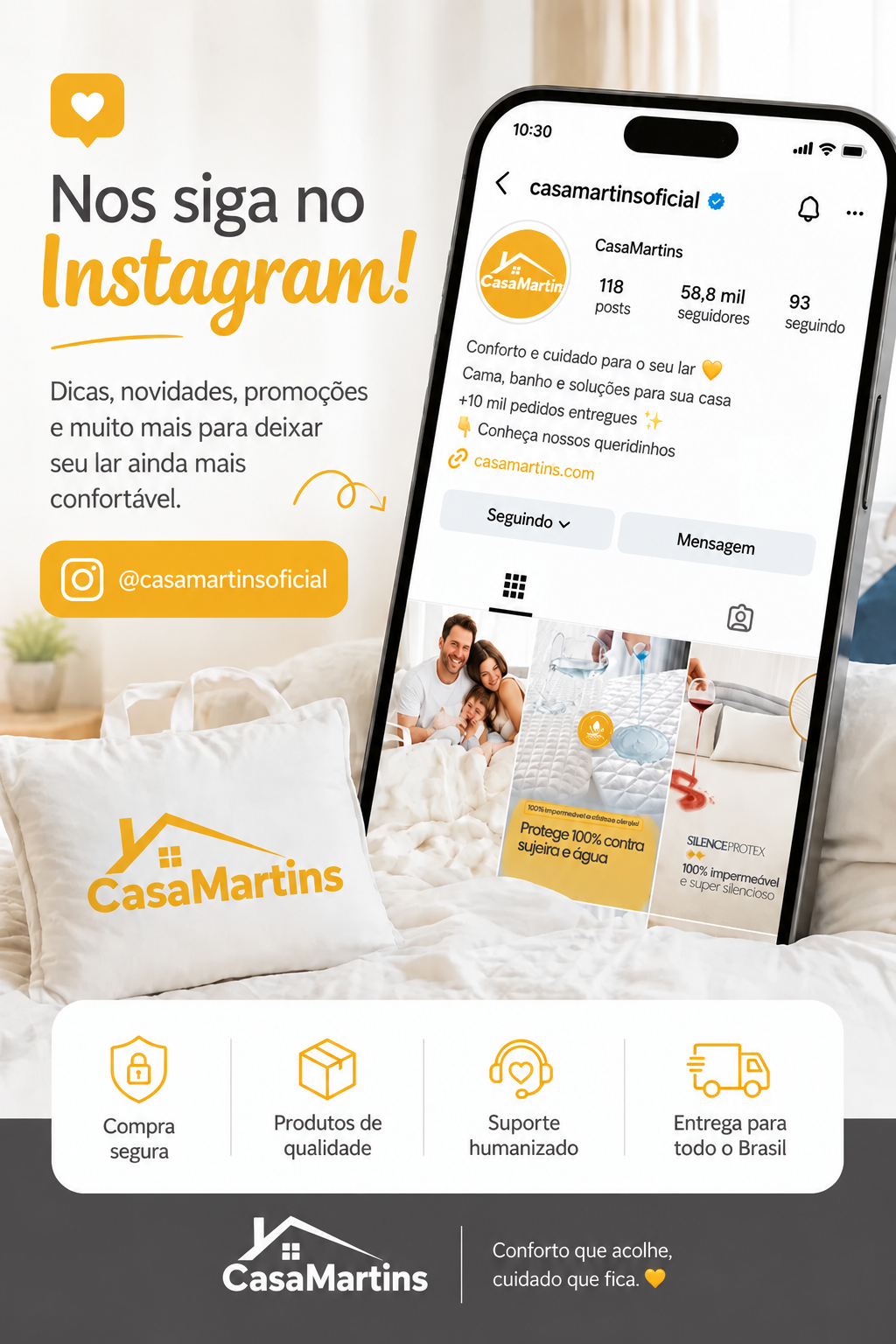 Siga a CasaMartins no Instagram